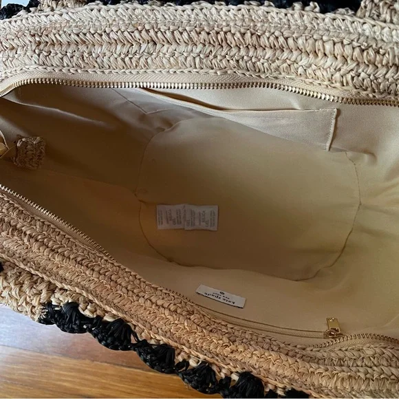 NWT! kate spade new york x Target Raffia Bow Tote Bag in Natural FIRM PRICE - Picture 9 of 9
